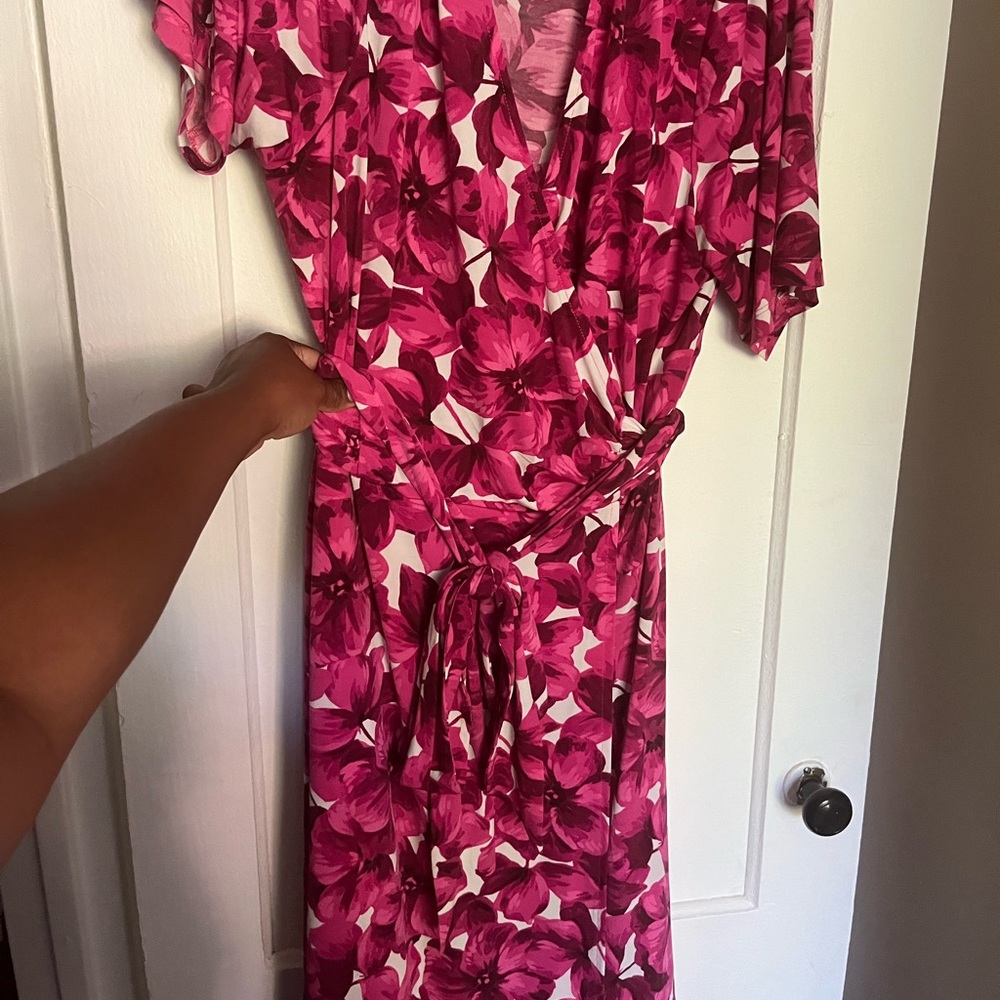 Julie Dillon Floral Faux Wrap Dress | 18W